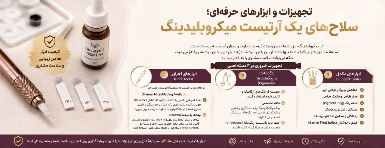 تجهیزات و ابزارهای حرفه‌ای؛ سلاح‌های یک آرتیست میکروبلیدینگ